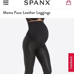 Spanx Mama faux leather leggings (maternity)
